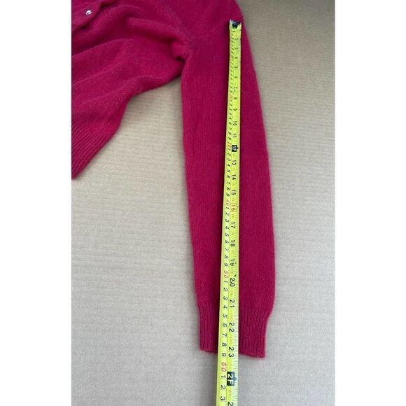 Apt 9 Cardigan women’s size medium red long sleeve rabbit hair sweater - Picture 10 of 11